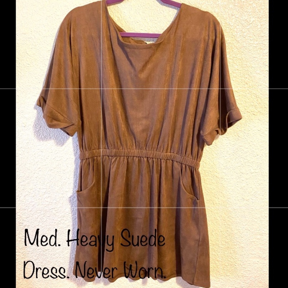Altar’d State Heavy Brown Suede Dress